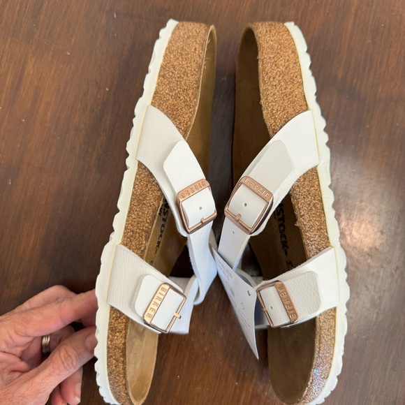 Birkenstock Yao Balance Birko Flor Sandal White Size EU 39 US 8-8.5 Narrow NEW - Picture 5 of 7